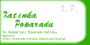 katinka poparadu business card